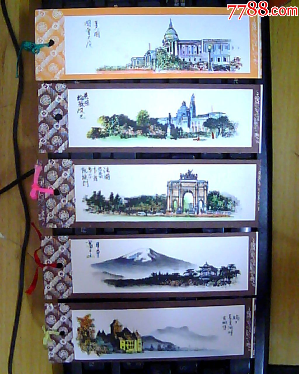 外国风光书签5张