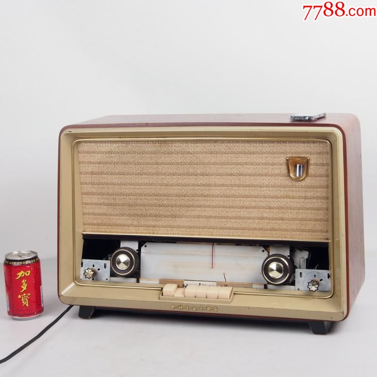 瑕疵品古董荷兰飞利浦Philips电子管收音机带F