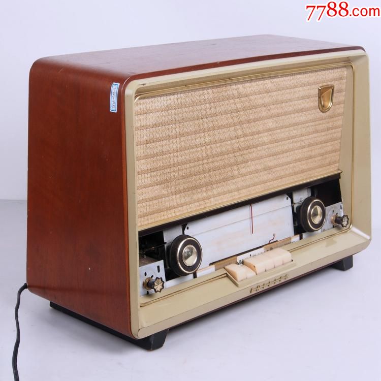 瑕疵品古董荷兰飞利浦Philips电子管收音机带F