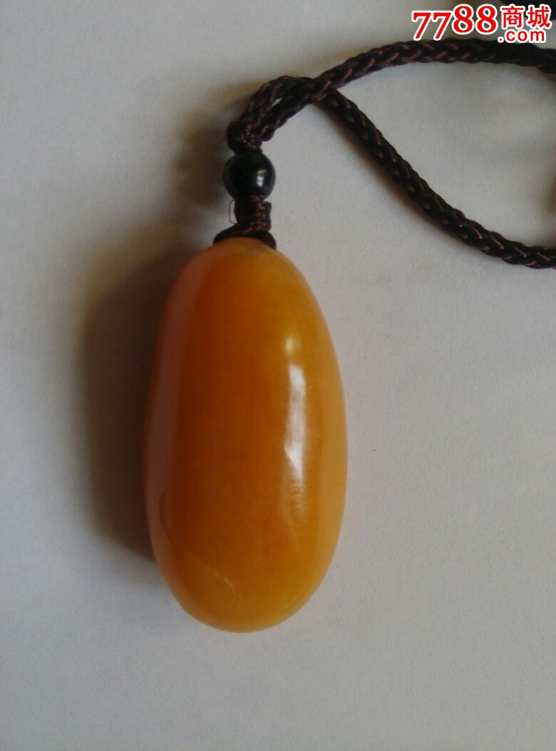 天然鸡油黄随性克拉玛依金丝玉吊坠-其他玉石/玉器-7788商城__七七八