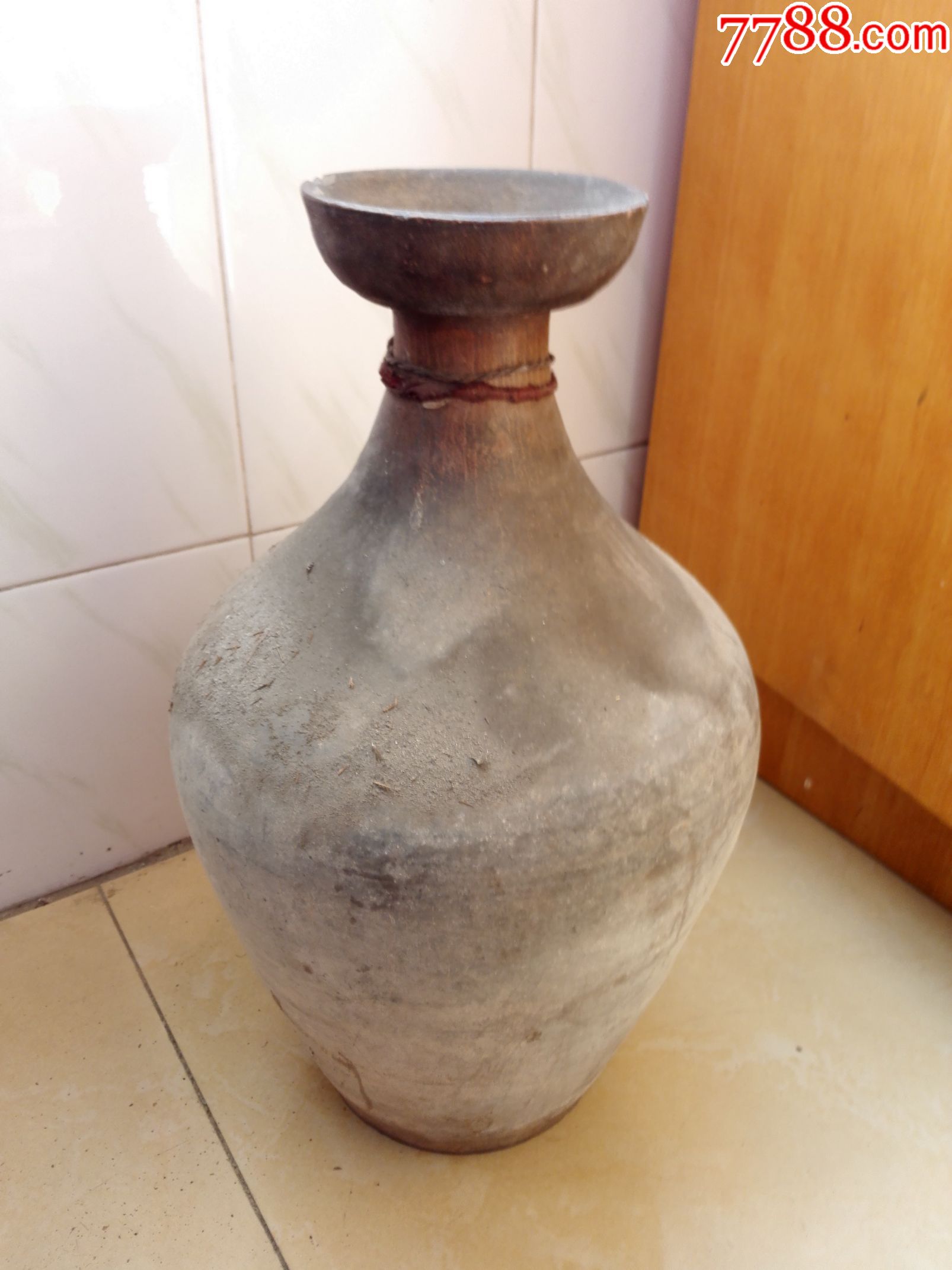 酒坛民国老包浆泥紫砂大号老酒坛子酒具文化收藏掐腰葫芦形状-价格