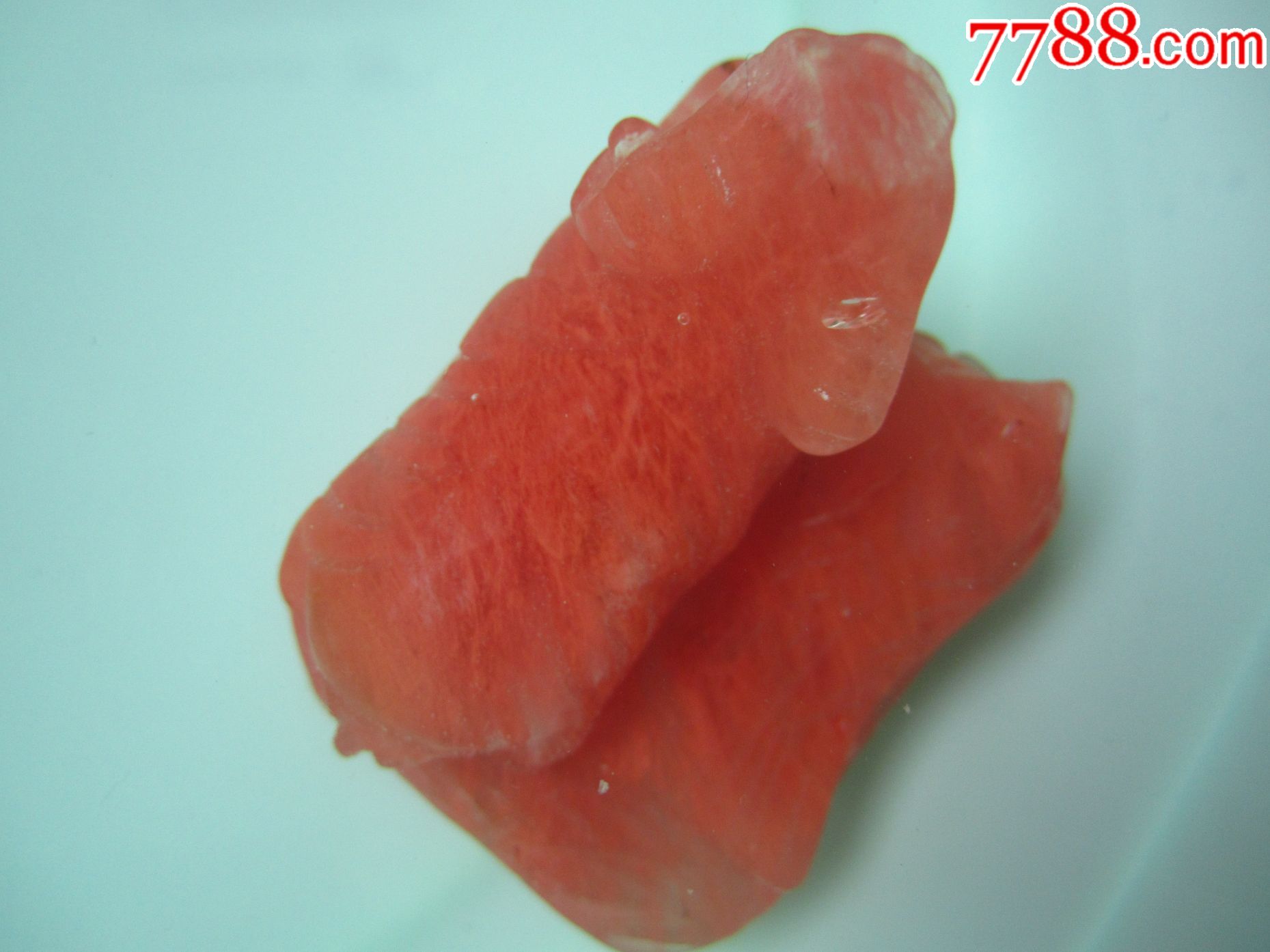 老天然红兔毛水晶摆件顺毛