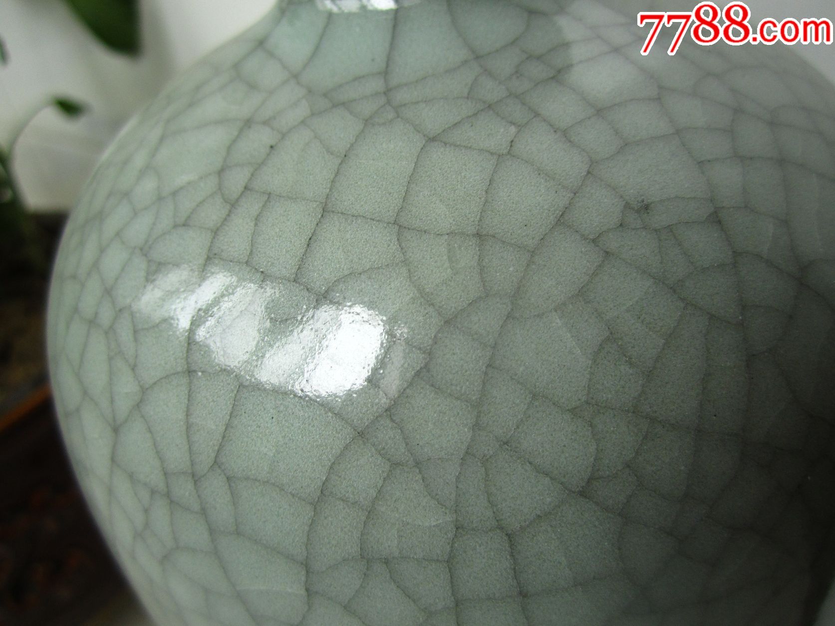 80年代汝窑特大瓶--摆着真漂亮_陕西大学堂【7788瓷器】