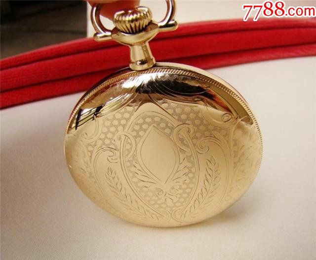 华生waltham,14k包金色泽,高端怀表,23钻高钻,完美发廊盘,精品之作