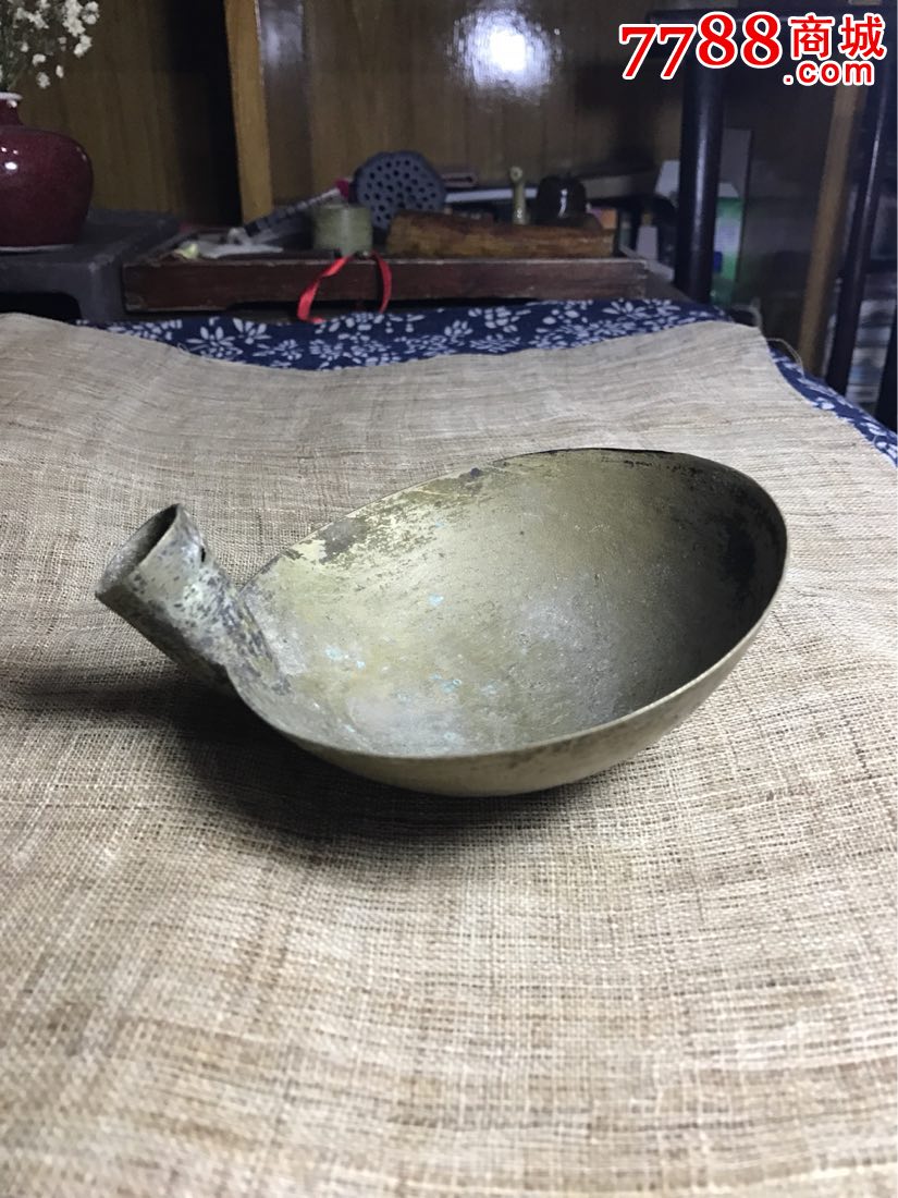 古董古玩收藏杂项清代铜水瓢铜水勺铜瓢铜勺老铜器