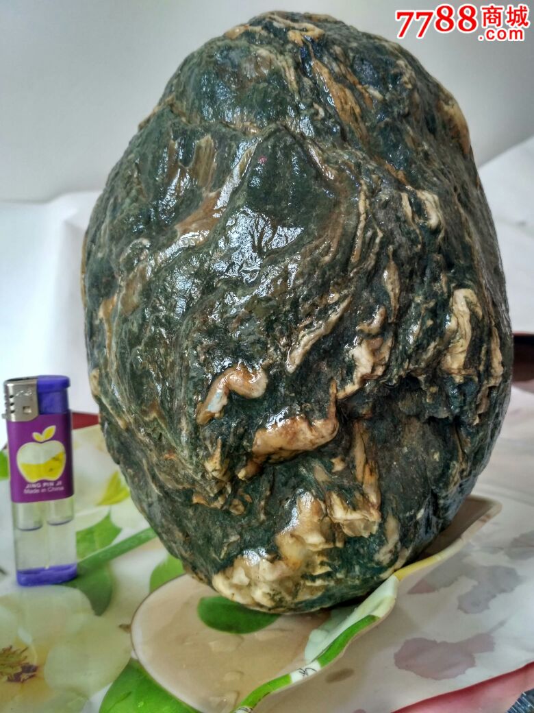 天然秦岭奇石水纹奇石