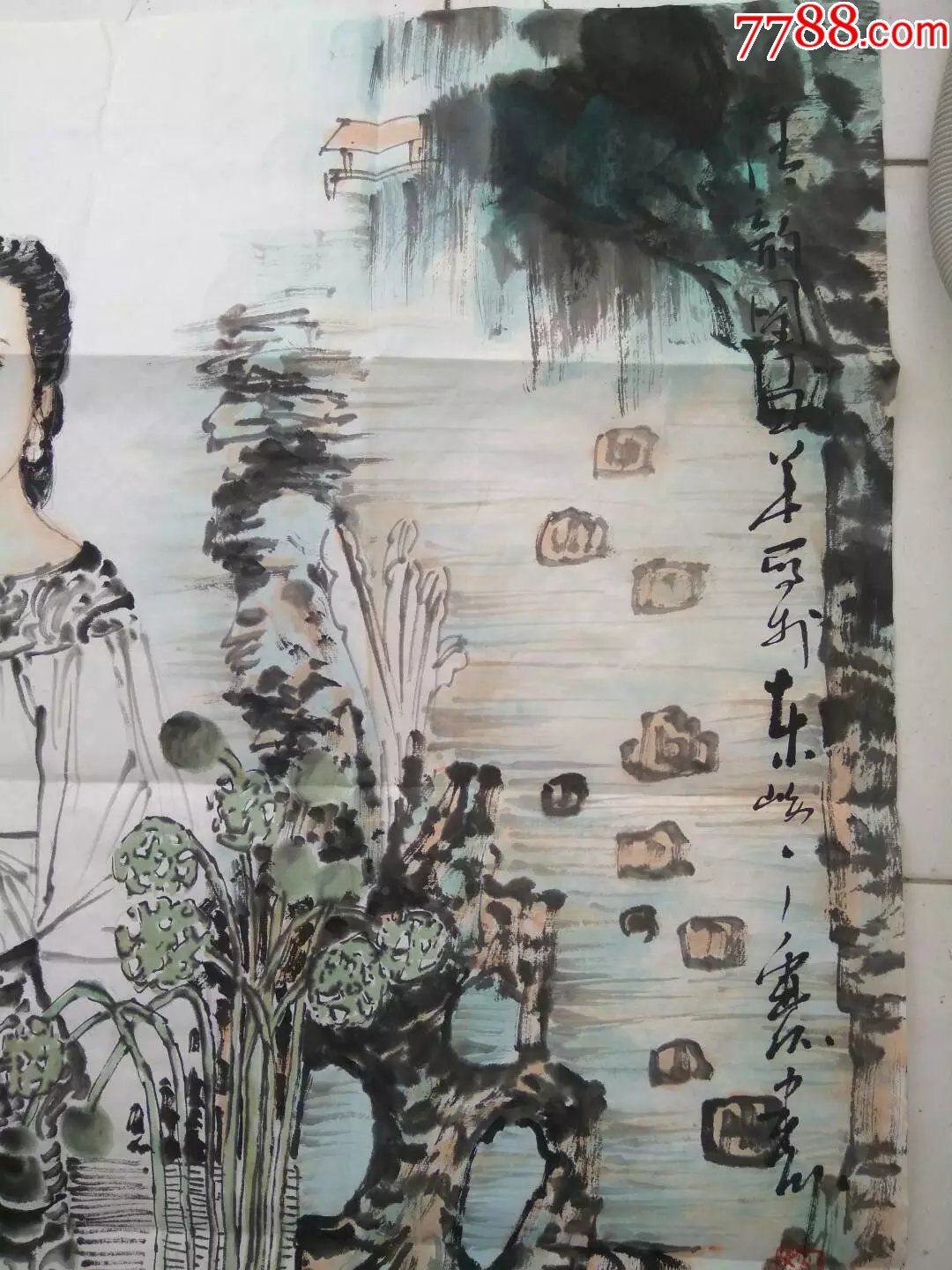 著名人物画家【赵建成】人物画一副-人物国画原作-7788书画网