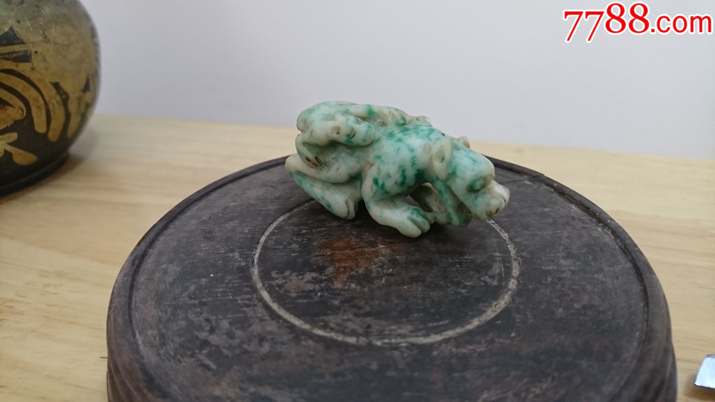 翡翠雕件赤龙挂件