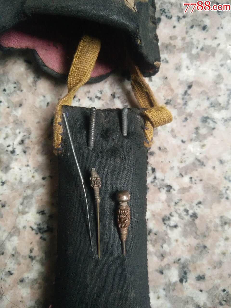 清代老针灸包《有纯银针》10根传承发展千年中医古玩收藏品