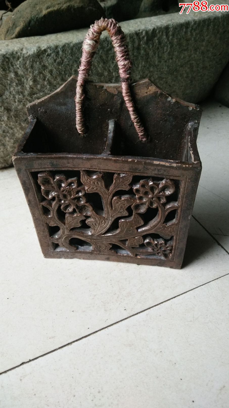 清代花卉筷子筒