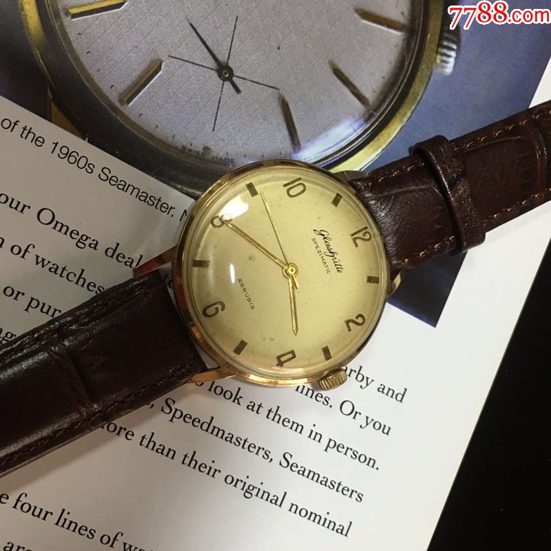 70年代德国格拉苏蒂26石18k包金全自动二手古董手表