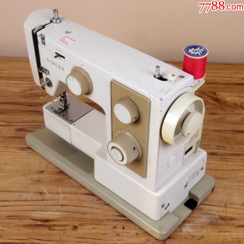 怀旧老物件胜家singer台式电动缝纫机正常工作送电源9品
