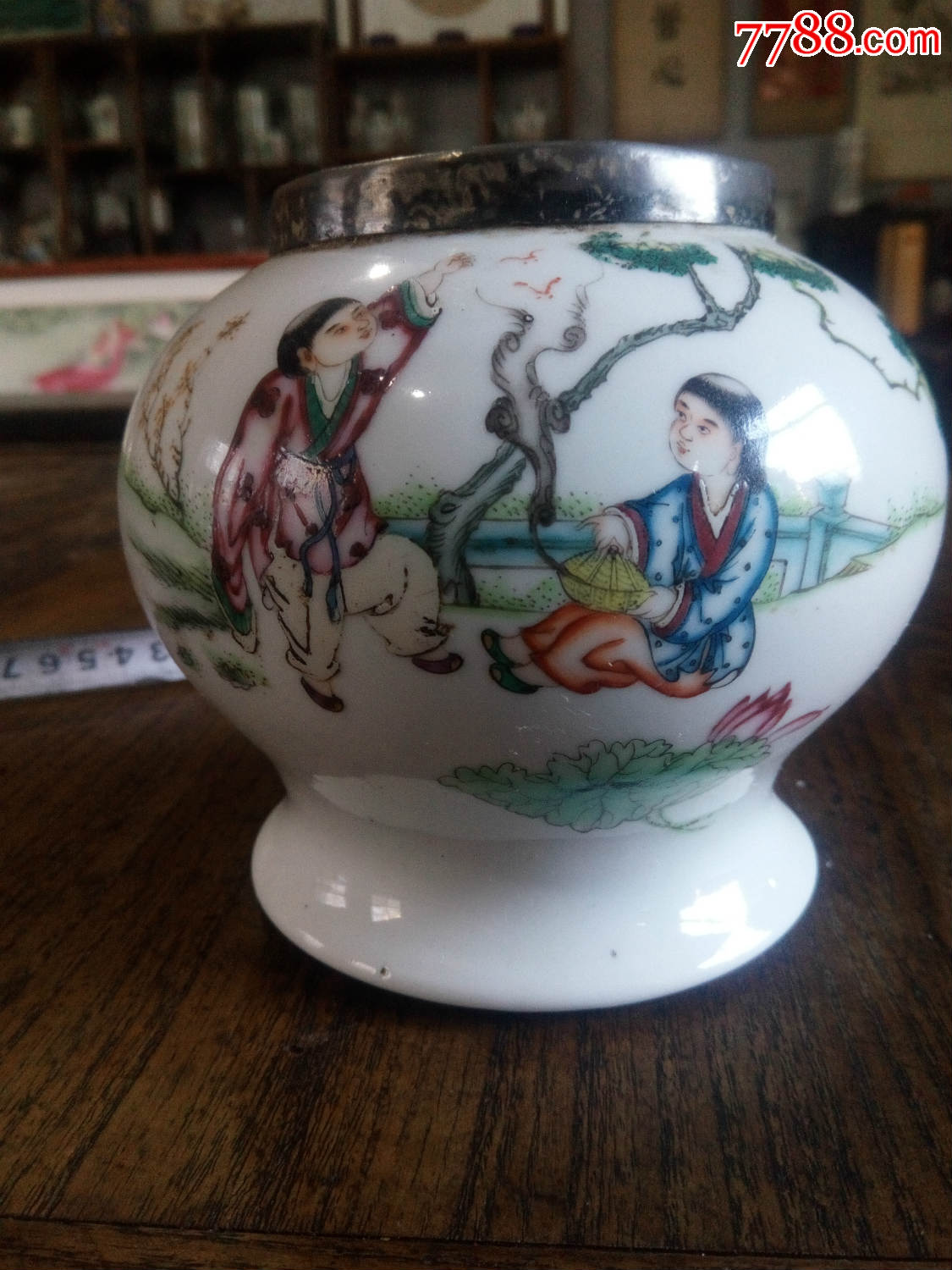 包老老瓷器专卖清末民国名家恭昌手绘漂亮将军罐包老怀旧实价不议