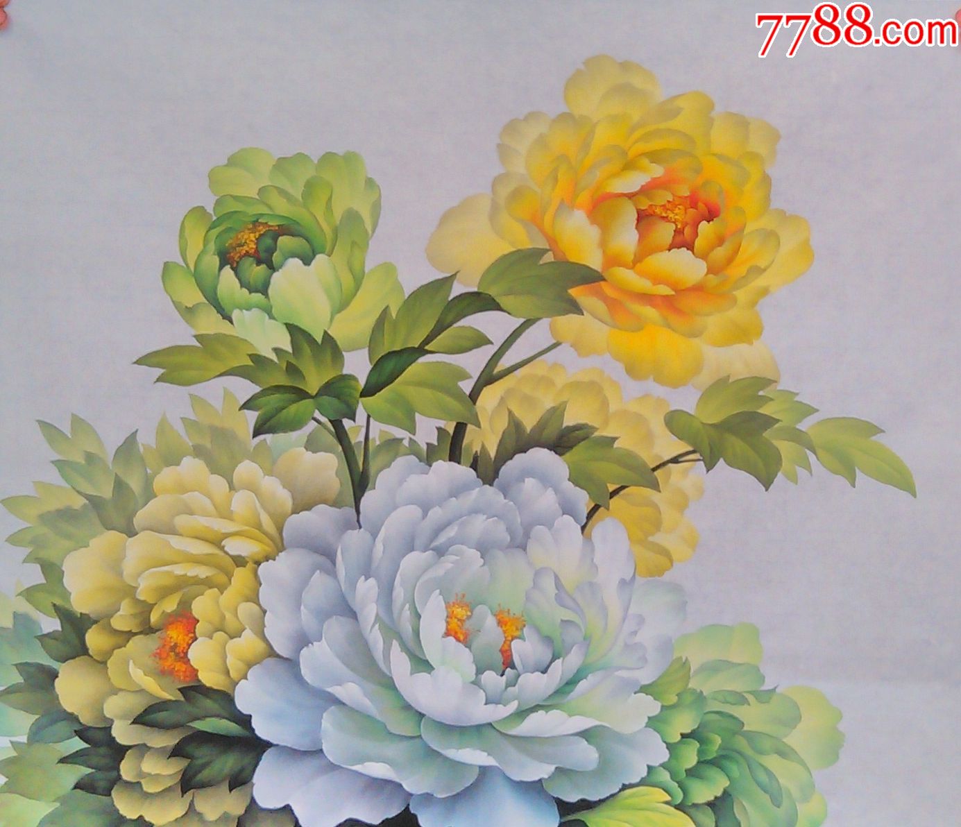 高档花鸟画牡丹四尺斗方雅香_花鸟国画原作_作品欣赏_收藏价值_7788