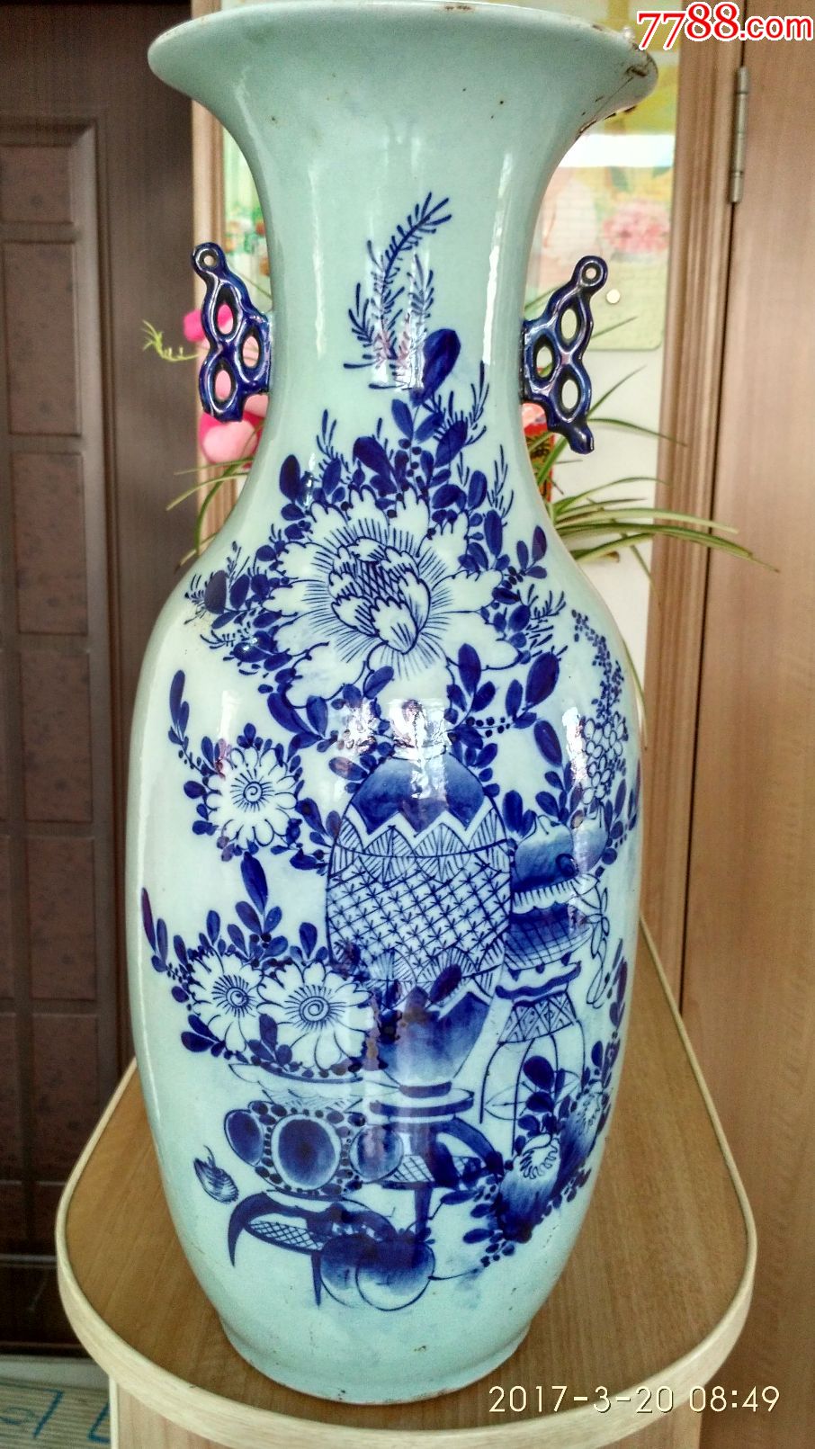 300件北方博古花卉大瓶56厘米,保真包老。画工精湛。_青花瓷_诚信通天下【7788收藏__收藏热线】