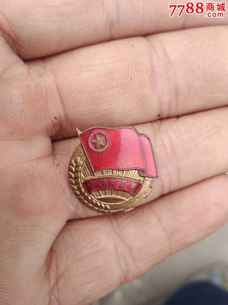 极美品铜珐琅中国共青团团徽