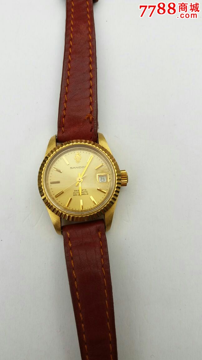 山度士金表,走时准,表盘镀金,镀金机芯【2671机芯】-se50354377-手表