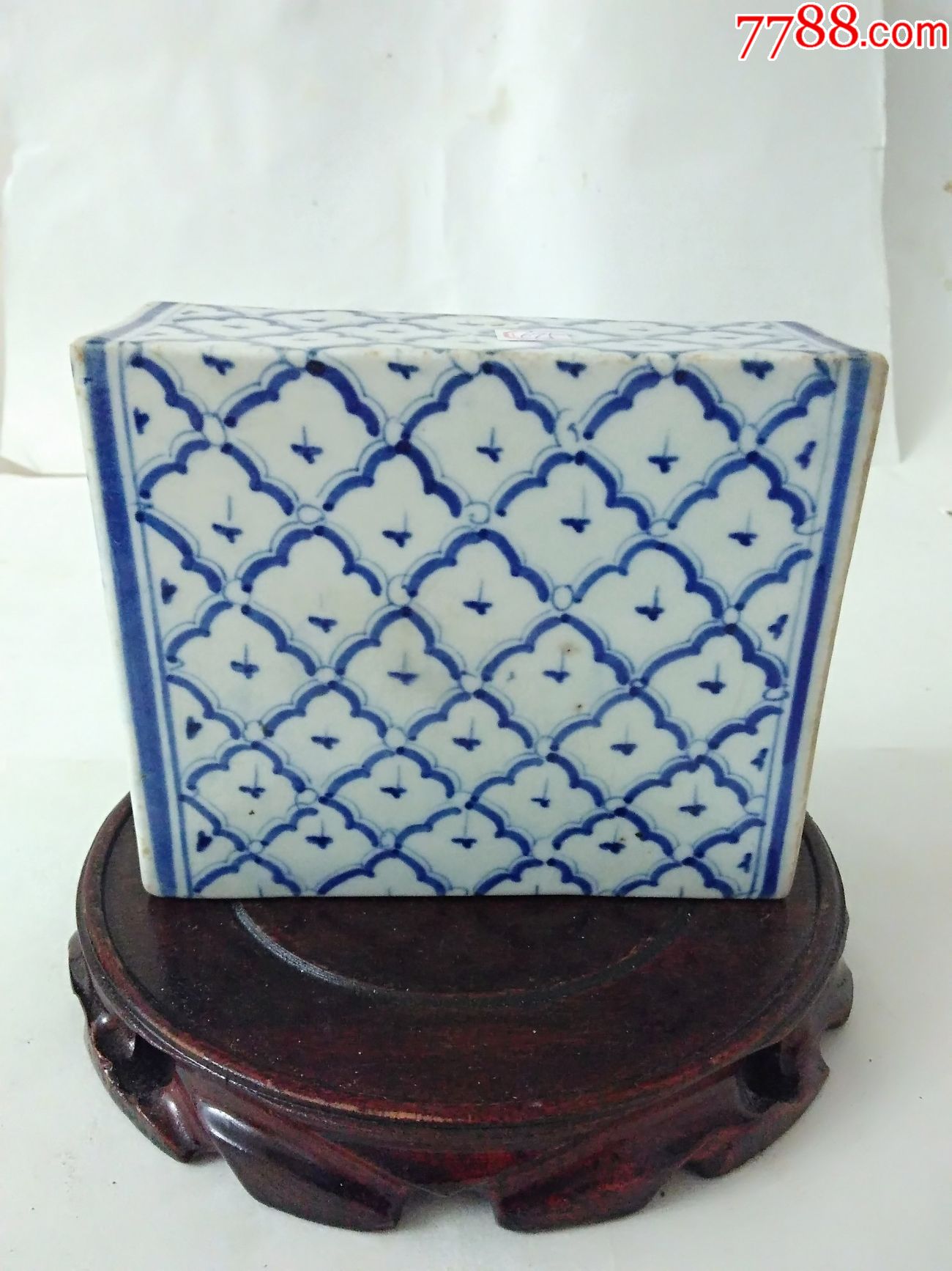 695全品民国青花脉枕