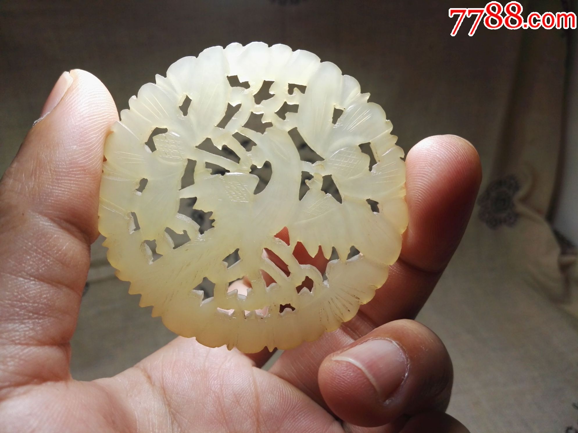 清代双面工"喜鹊登梅"玉佩.已定