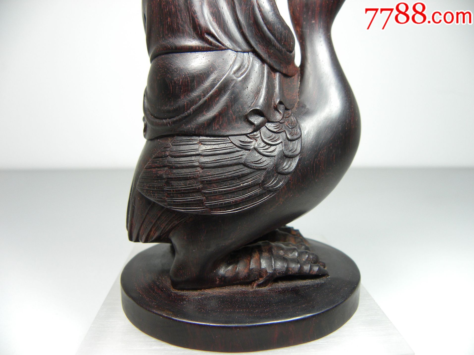 清代㊣名贵紫檀王羲之爱鹅精品木雕