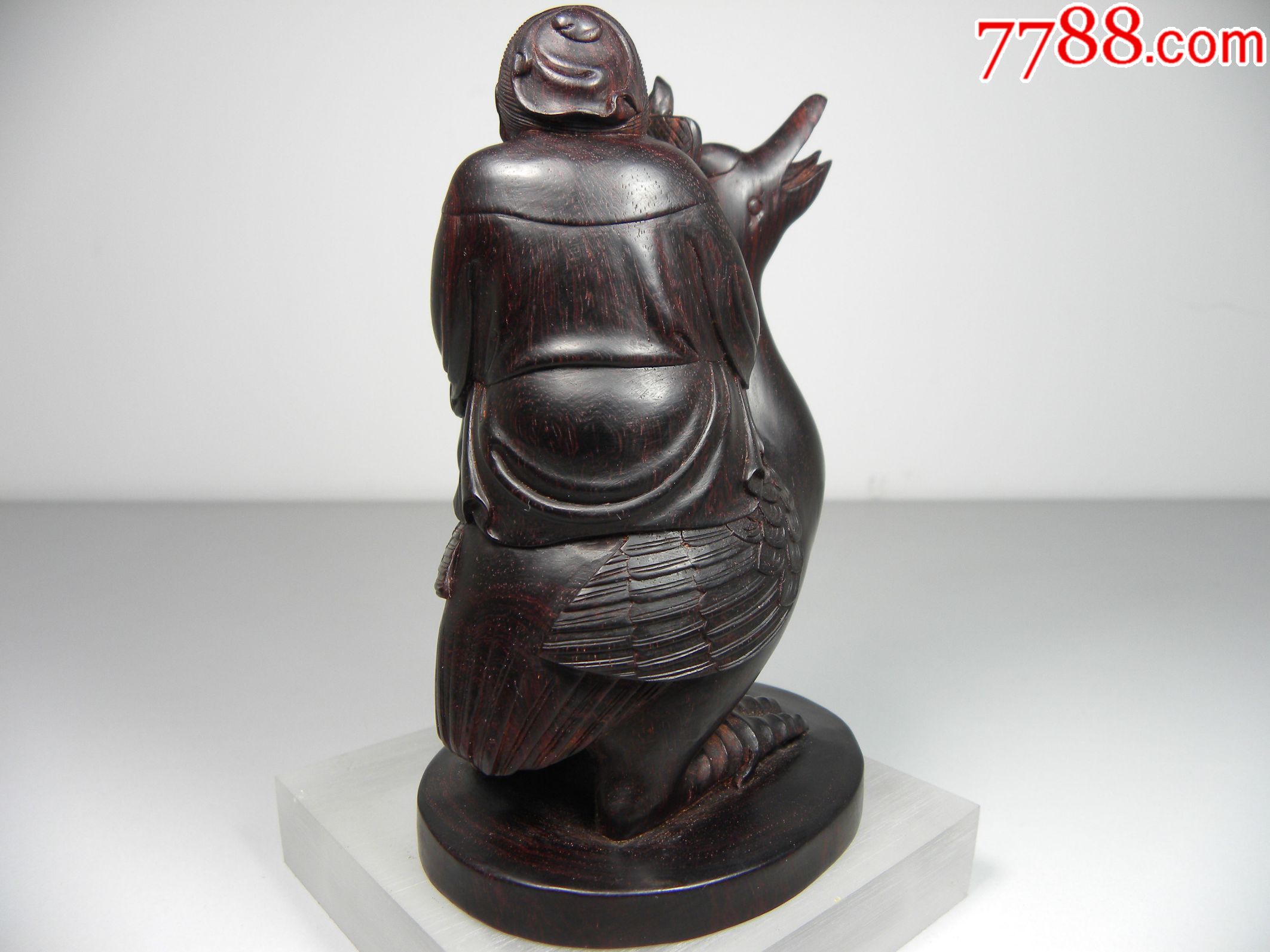 清代㊣名贵紫檀王羲之爱鹅精品木雕