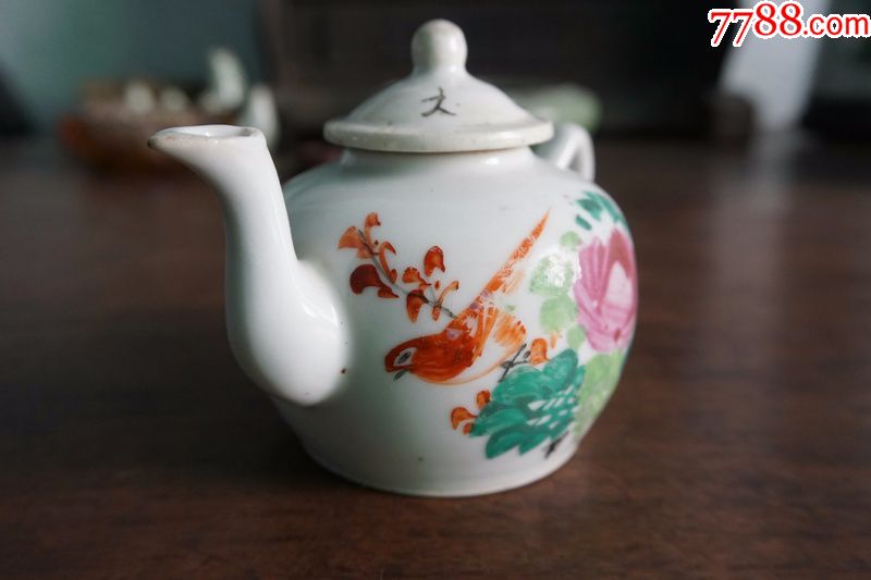 民国粉彩花鸟小茶壶_彩绘瓷/彩瓷_收藏价格_鉴定交易_7788瓷器网