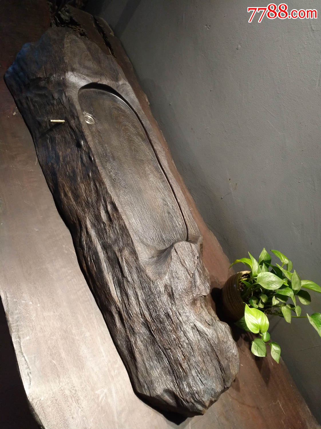 精品乌木茶盘阴沉铁力木茶盘