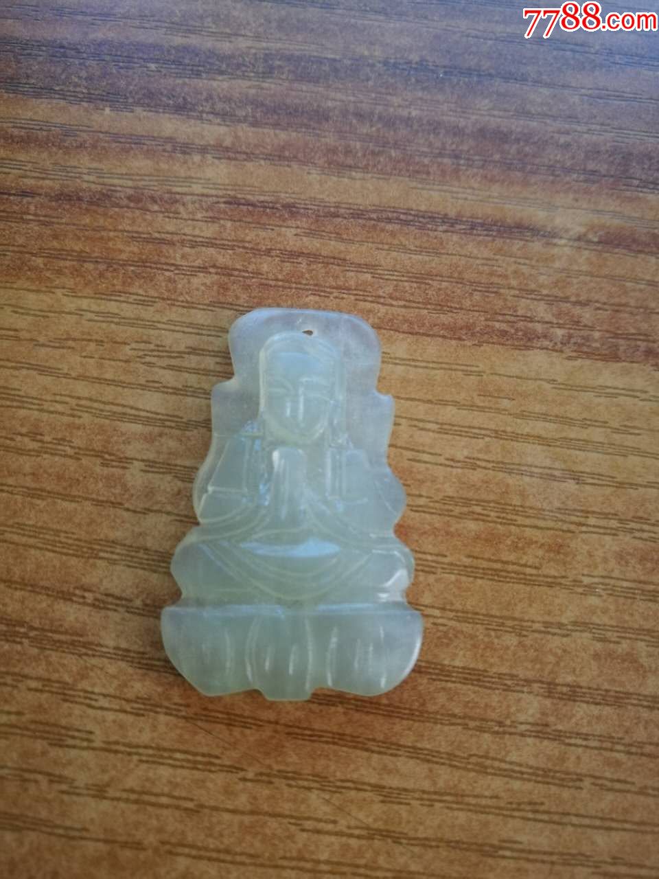 清代绣玉观音挂件