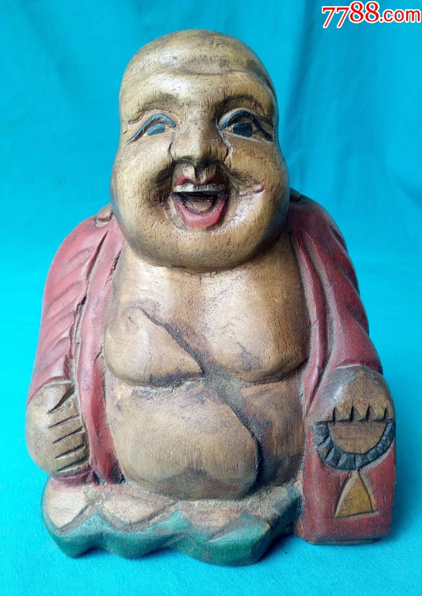 清代木雕弥勒佛一尊