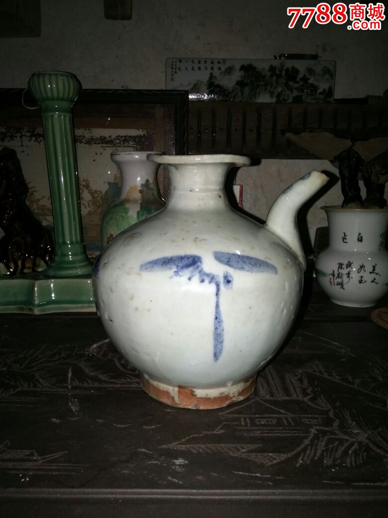 清代青花油壶_其他陶器_鉴别图片_收藏价格_7788陶器收藏