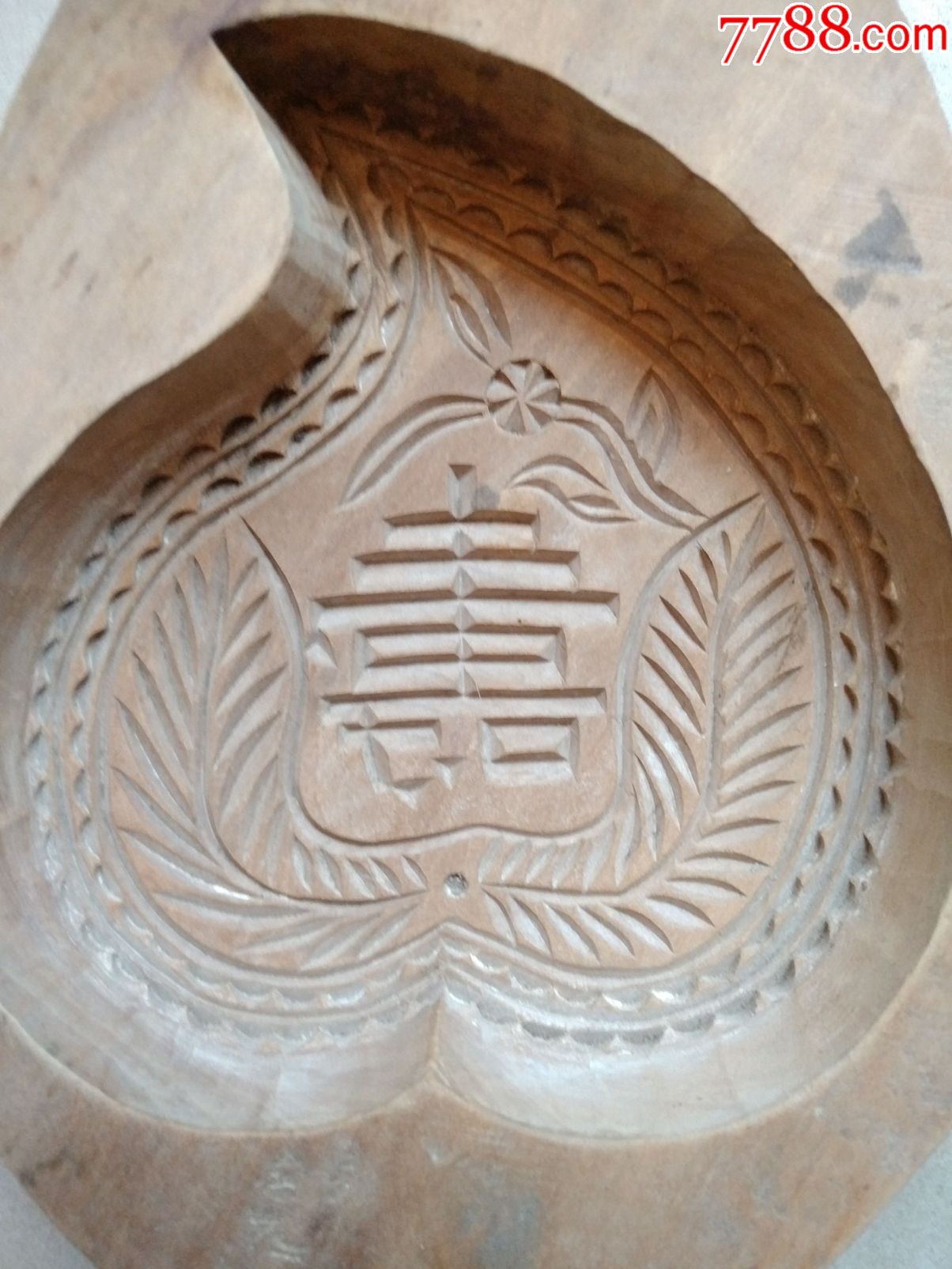 民国精美寿桃馒头印模