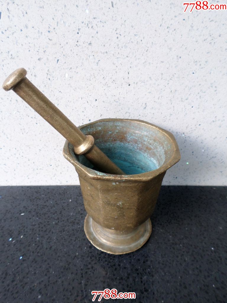 古玩杂项老旧陈年金属铜铁器皿用具怀旧收藏品类中药铺纯铜药捣子-se5