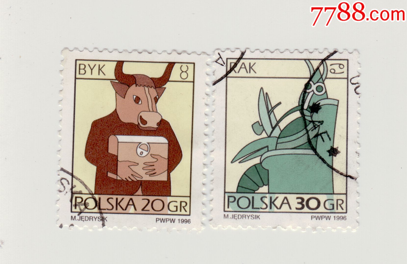 波兰"黄道十二宫"第3,5枚信销-价格:1元-se50714378-欧洲邮票-零售