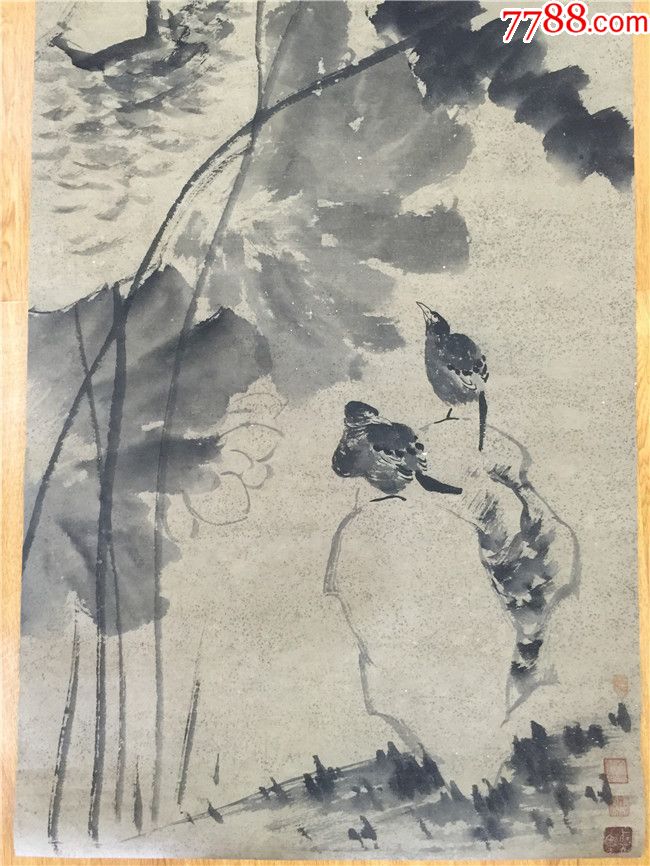 八大山人荷花鸟