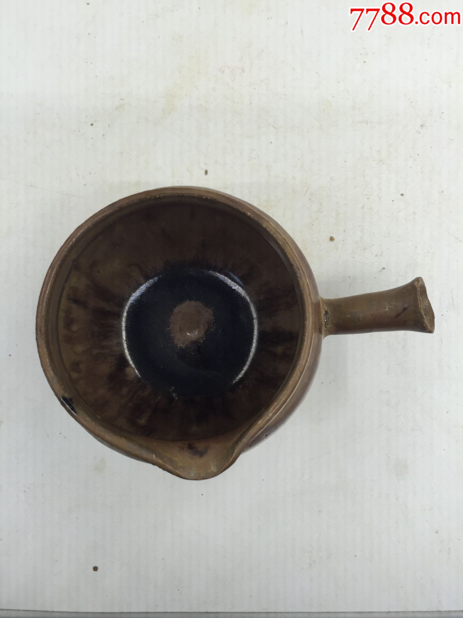 明代茶器酱釉公道杯