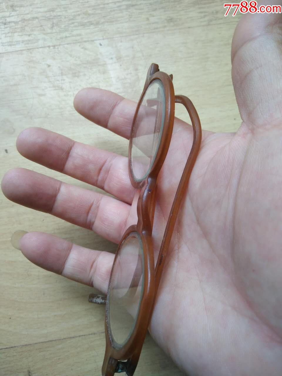民国时期的老平镜赛璐璐镜框老眼镜古玩民俗收藏品