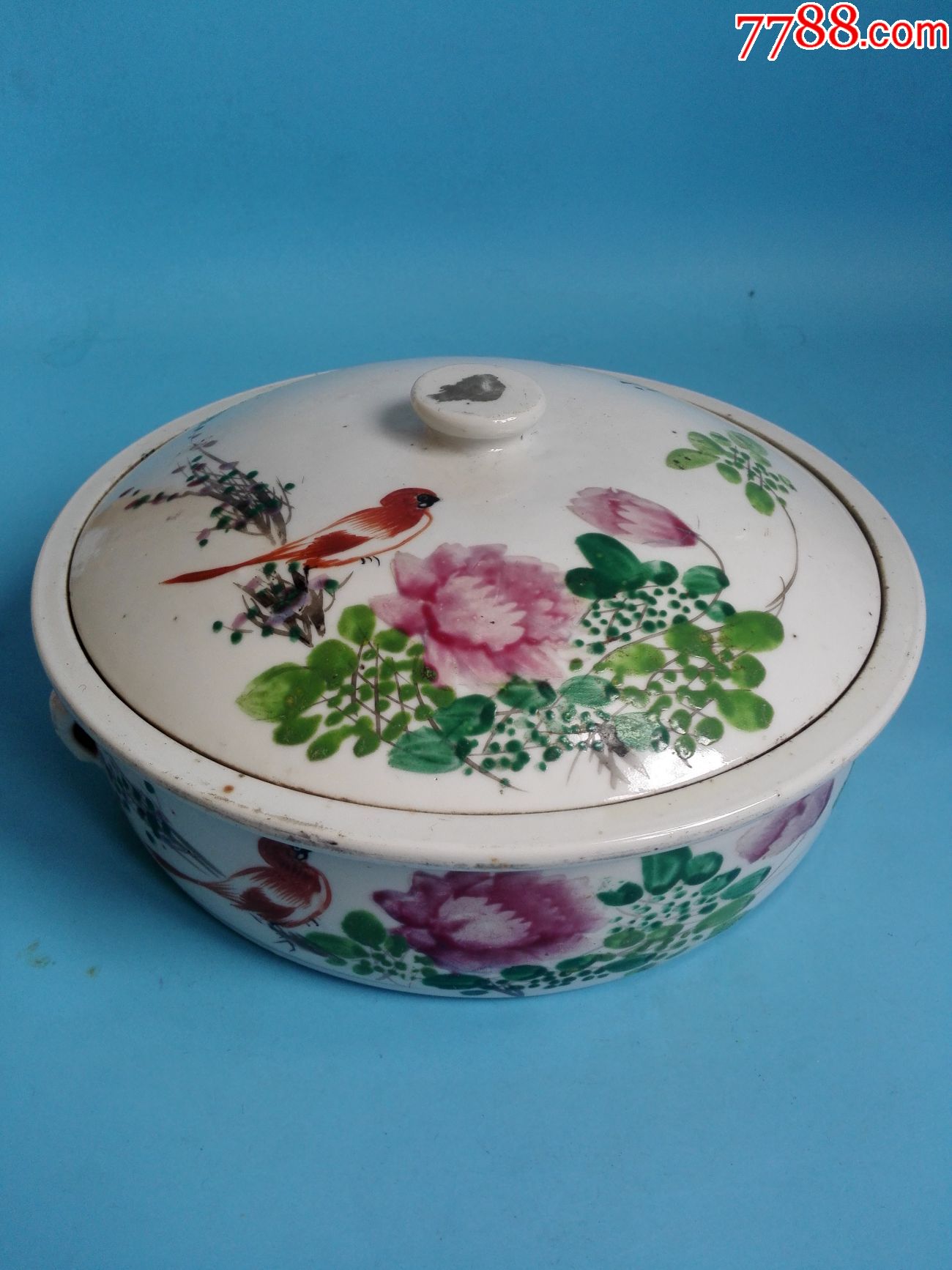 晚清名号洪兴作花有清香纹一品锅(完品)_彩绘瓷/彩瓷_第2张_7788瓷器