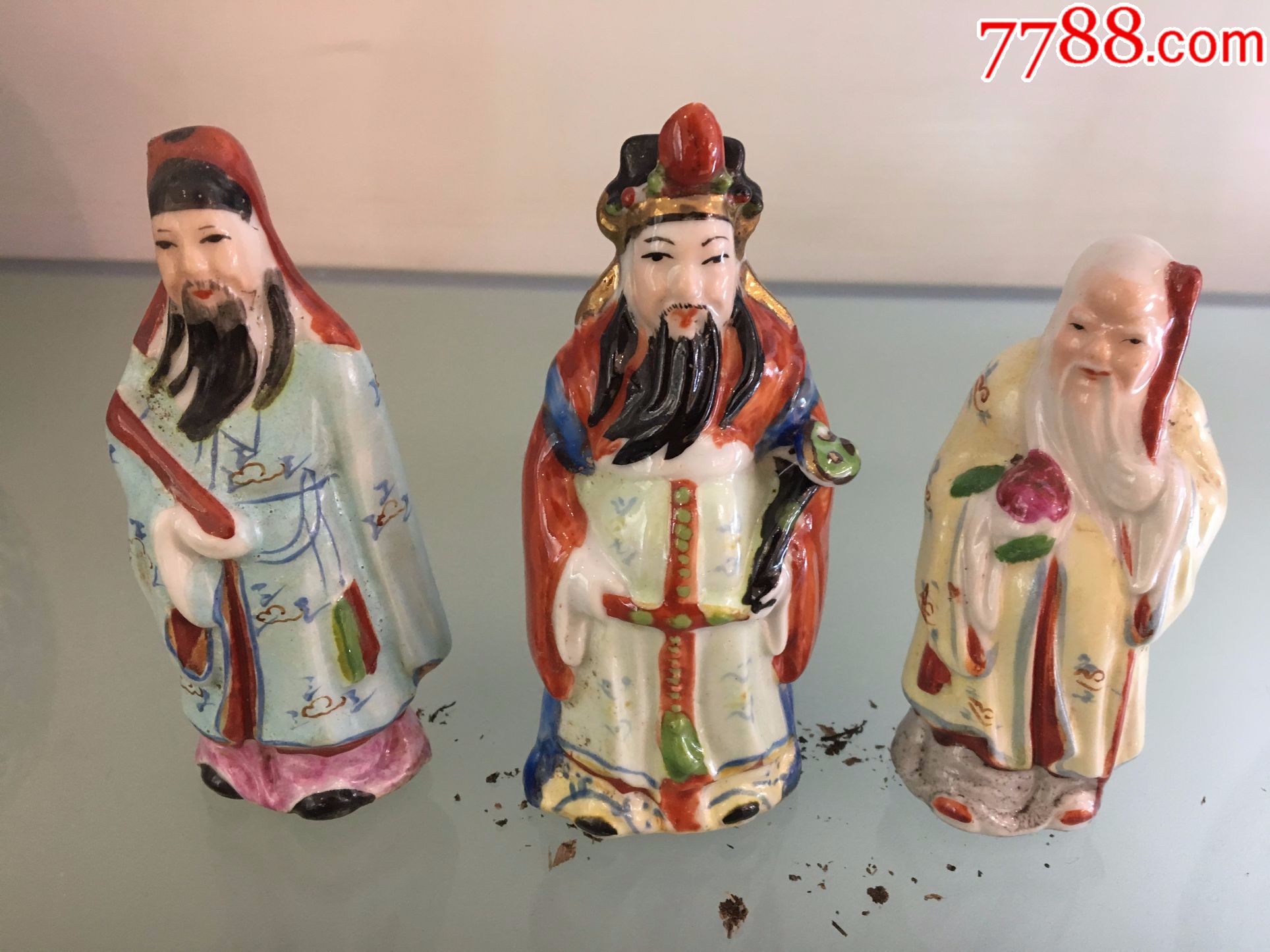 70年代福禄寿三星一套,老景德镇雕塑陶瓷厂出品