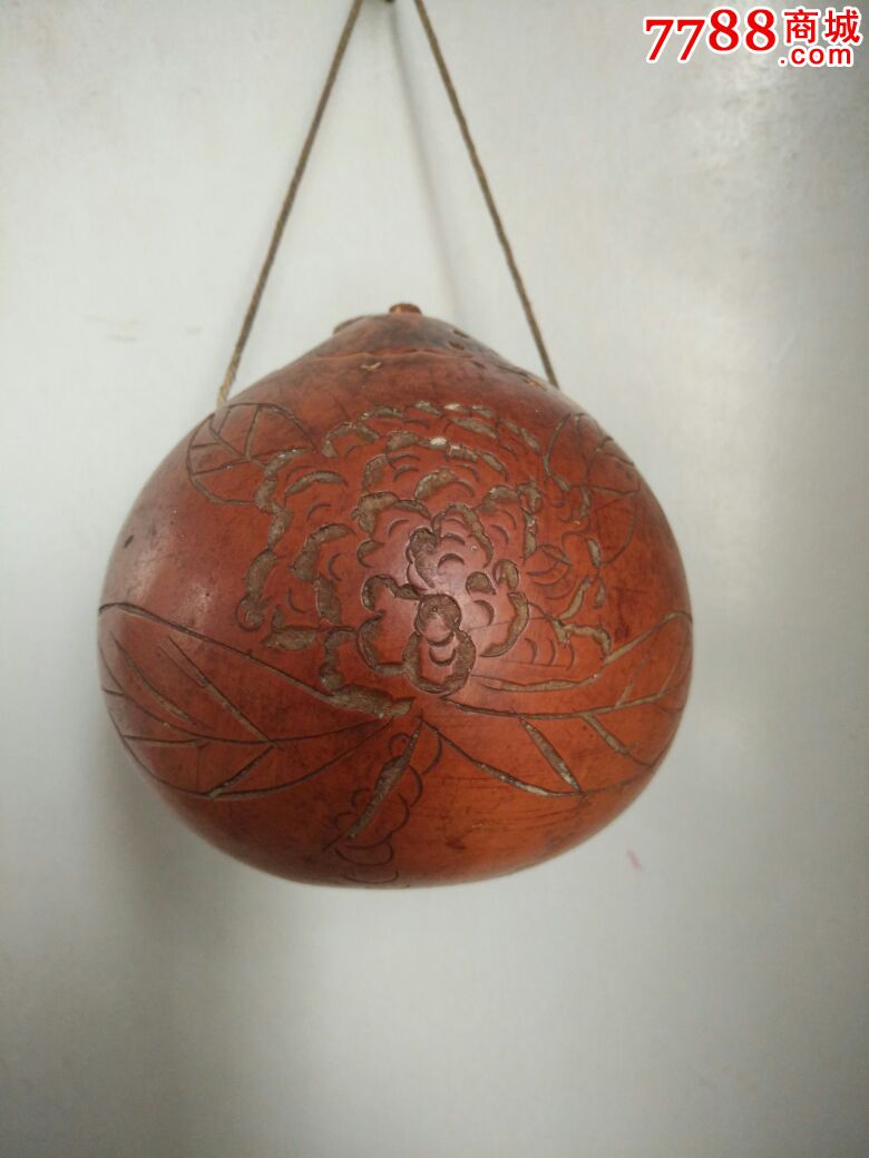 清末雕花蝈蝈葫芦