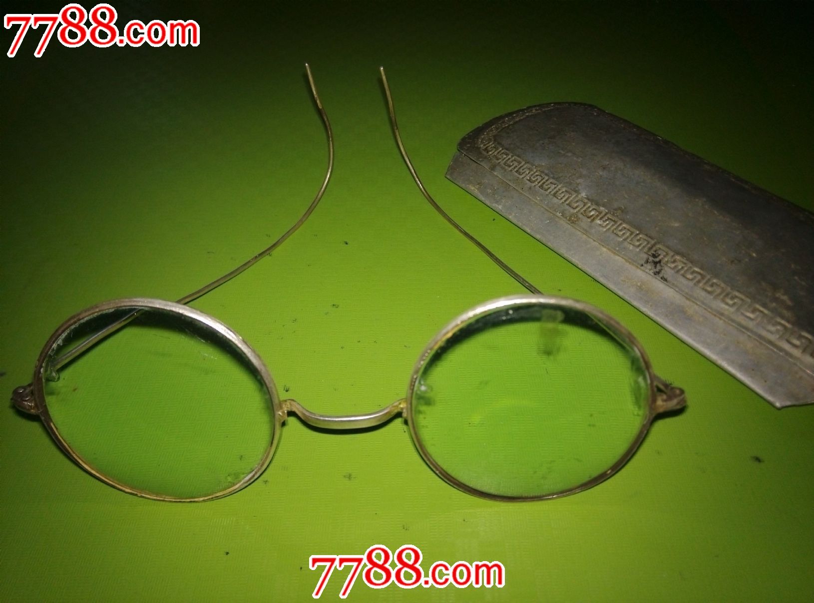 民国:上流名人戴/纯银框耳挂式/老眼镜