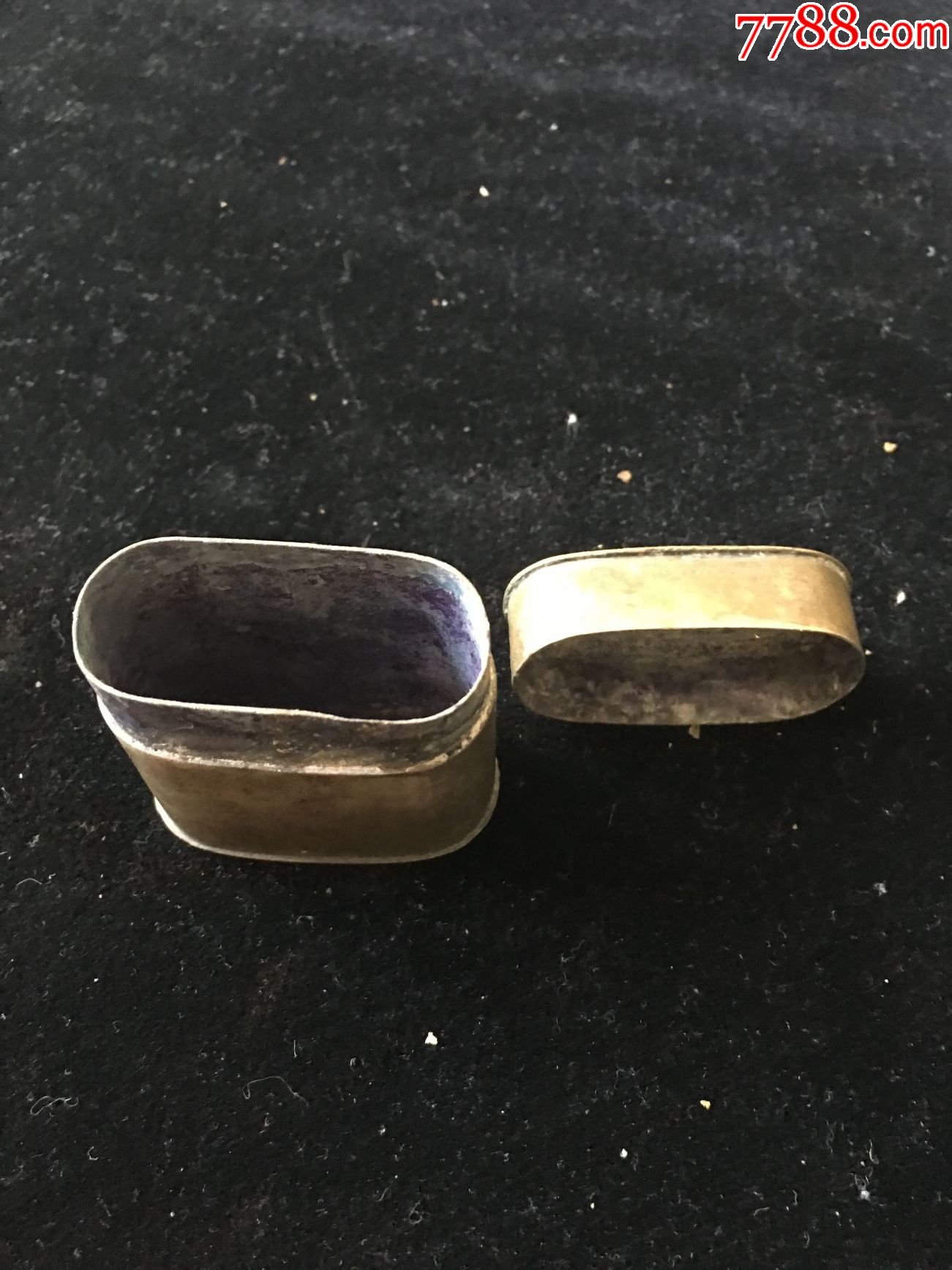 清代陈莲记素面鸦片烟膏盒