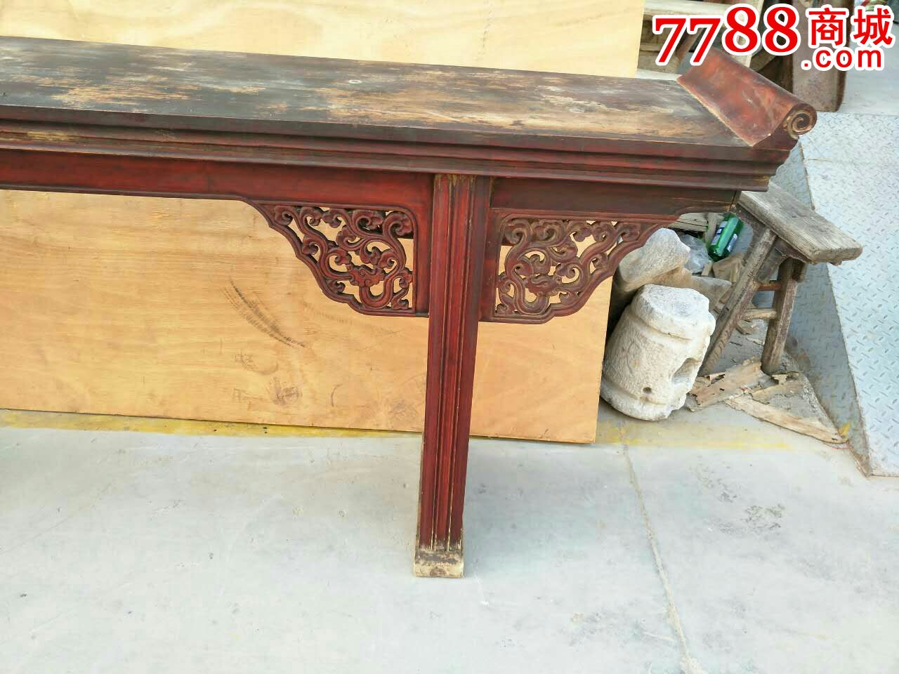 清中期榆木条案条机香案书房案供案