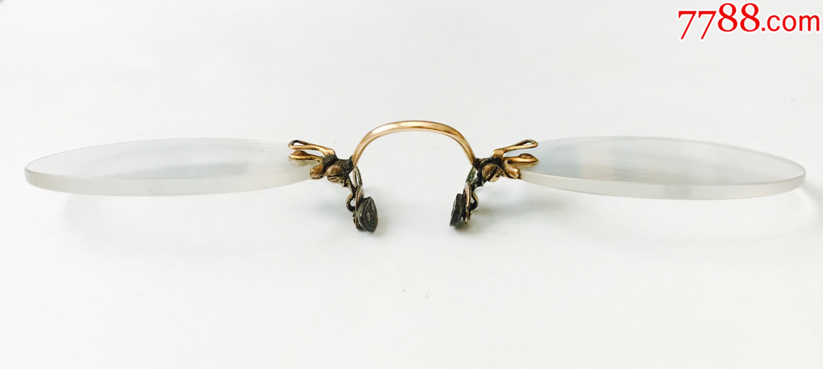 西洋古玩/英国古董夹鼻眼镜/包金材质/1930年/民国