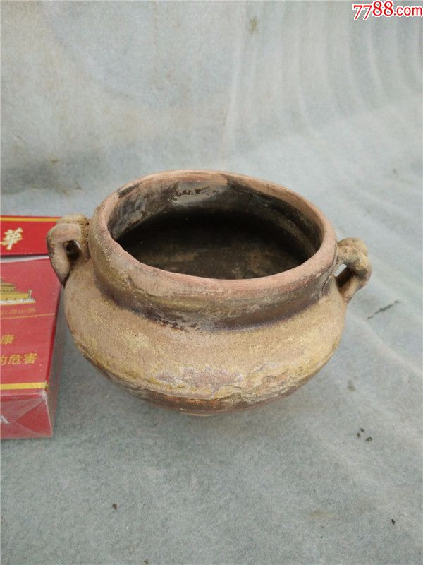 保存较好的唐代褐釉双系小罐_酱釉瓷/紫金釉_耿家铺子【7788收藏