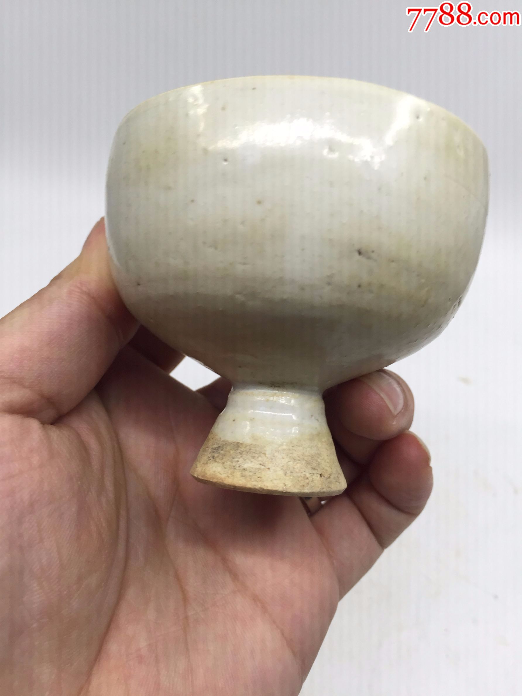 宋代青白釉高足杯