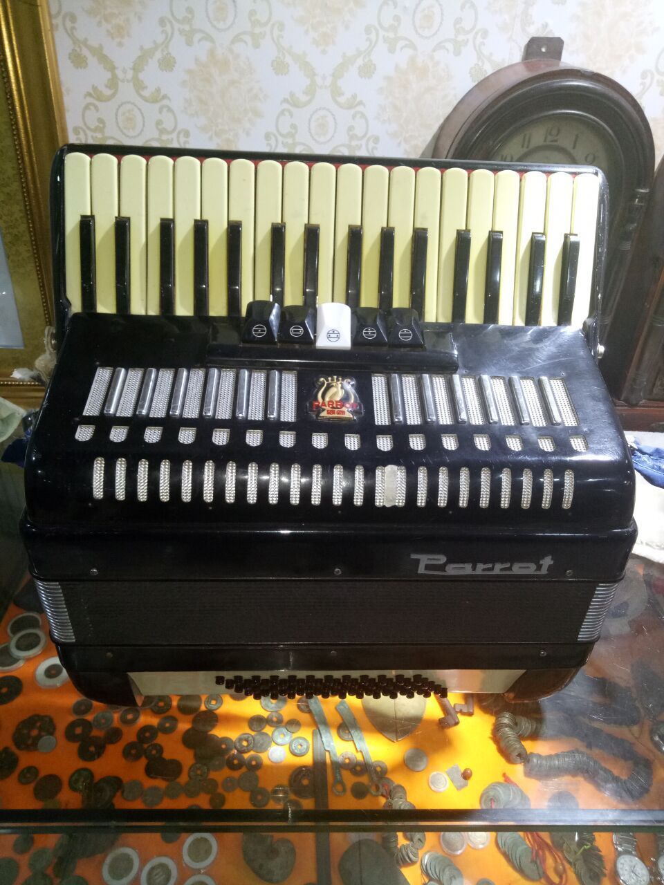 鹦鹉牌手风琴,品相不错,带原盒