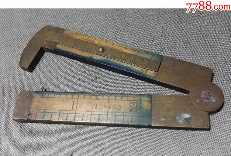 民国多用途折叠尺曲尺古董量具老度量衡可藏可用