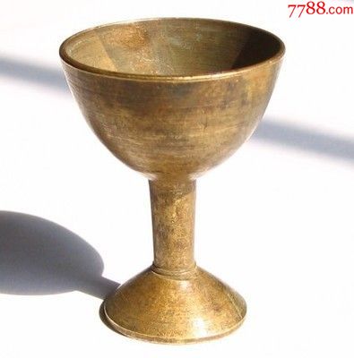 包老包真一个民国高足铜酒盅