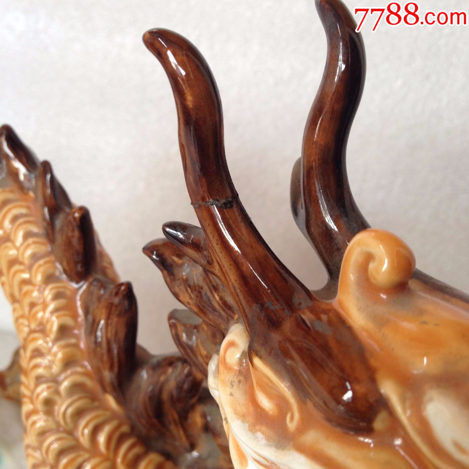 石湾窑霍兰大师双龙贺岁(霍兰大师作品)