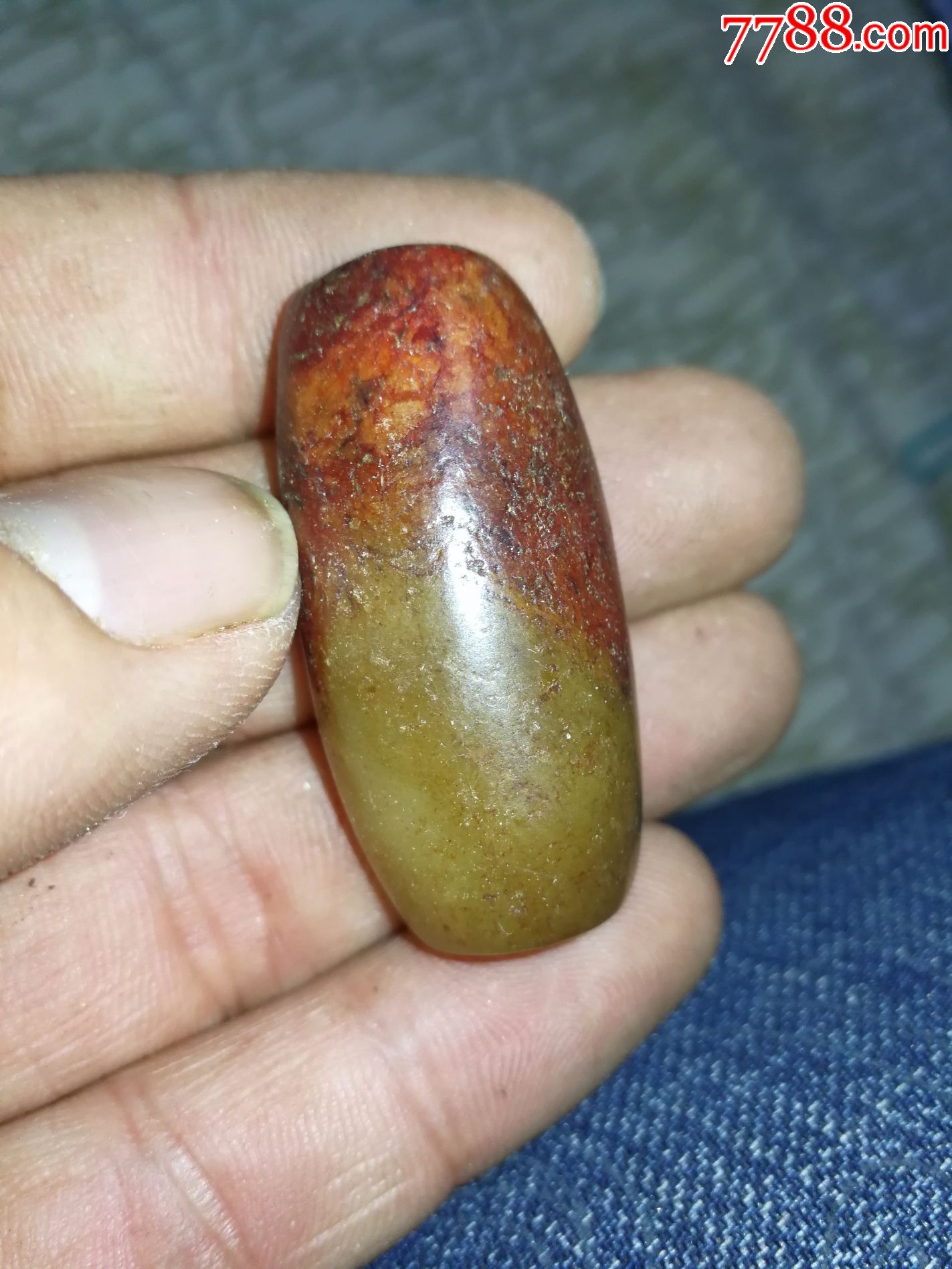 红山红玉勒子,红山文化高古玉-se51423198-和田玉-零